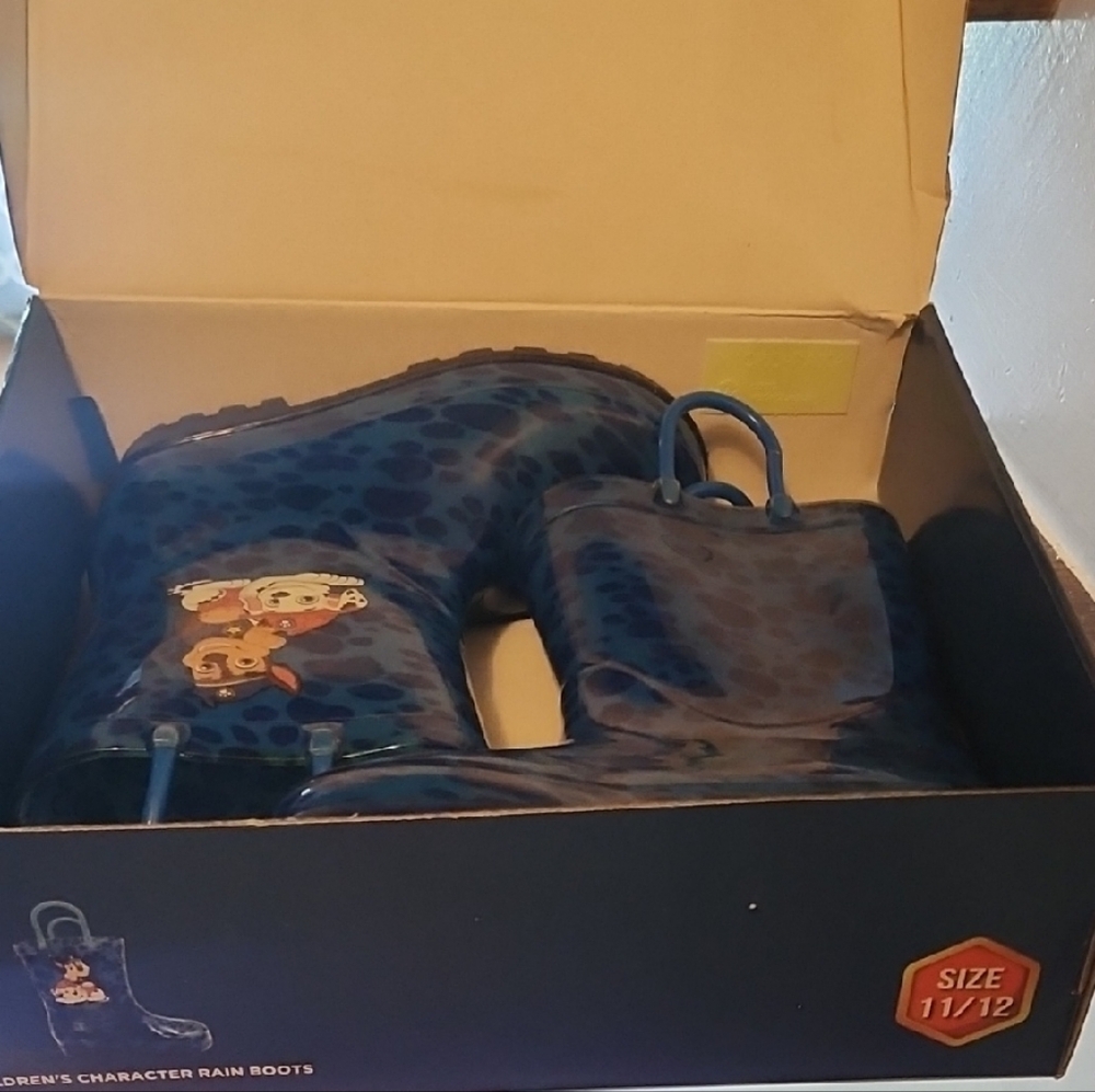 Children's Blue Character Rain Boots